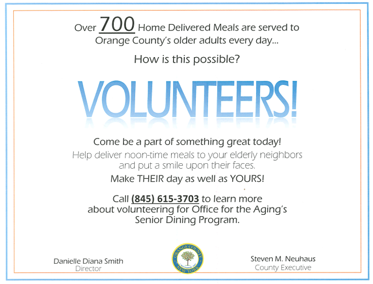 Volunteer to deliver meals