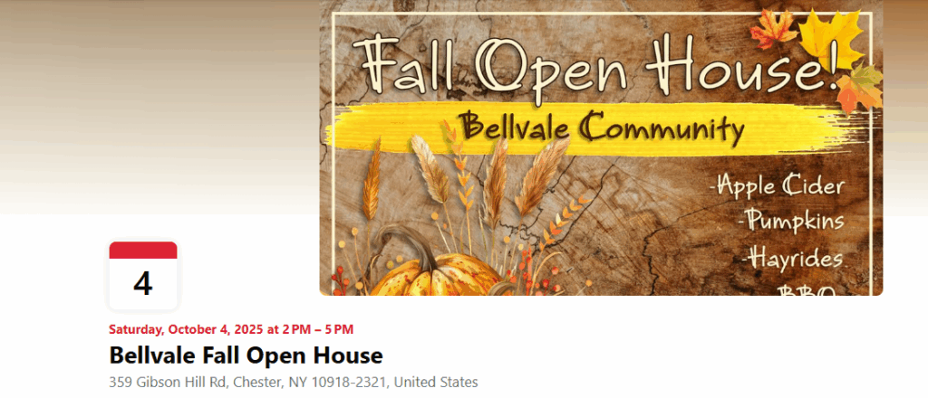 bellvale community fall open house 2025