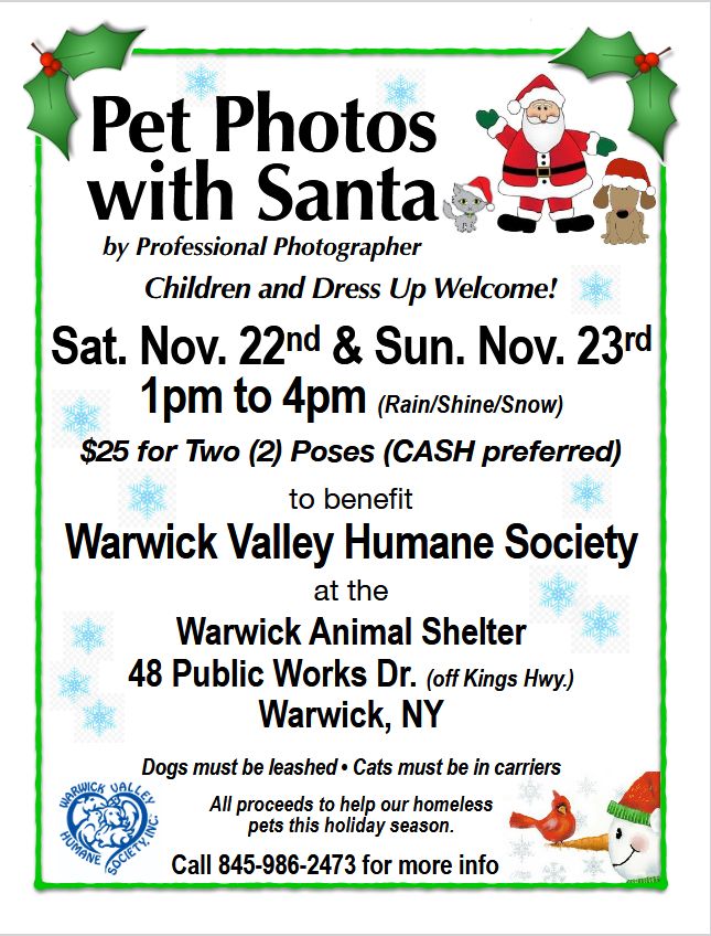 Pet Photos with Santa 2025