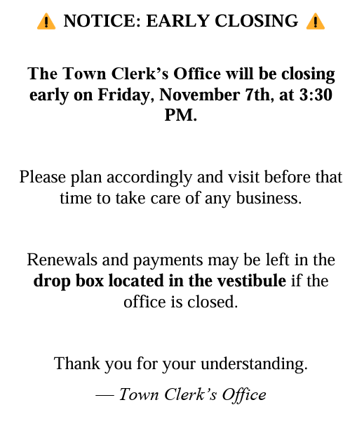 Closure notice