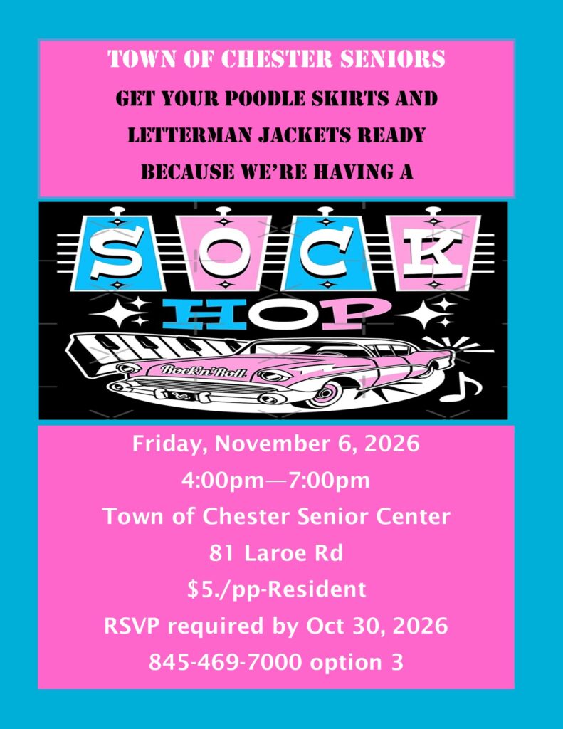 Sock Hop At the Town of Chester Senior Center